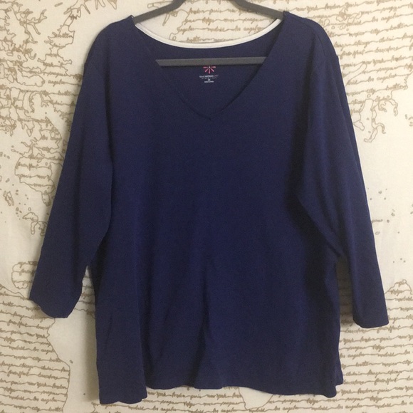 Isaac Mizrahi Tops - ☕️Isaac Mizrahi Live Essentials 3/4 Sleeve T-shirt